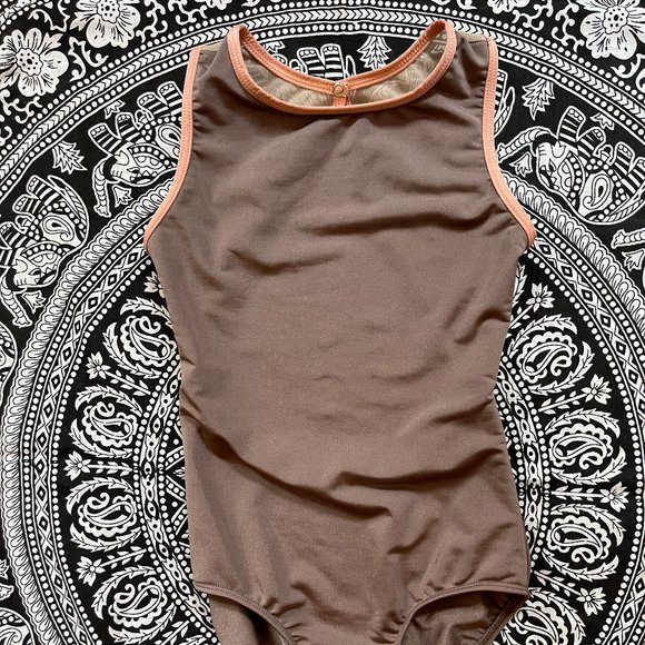 Maria Crown Brown Leotard with mesh back Child size MC - Picture 1 of 4